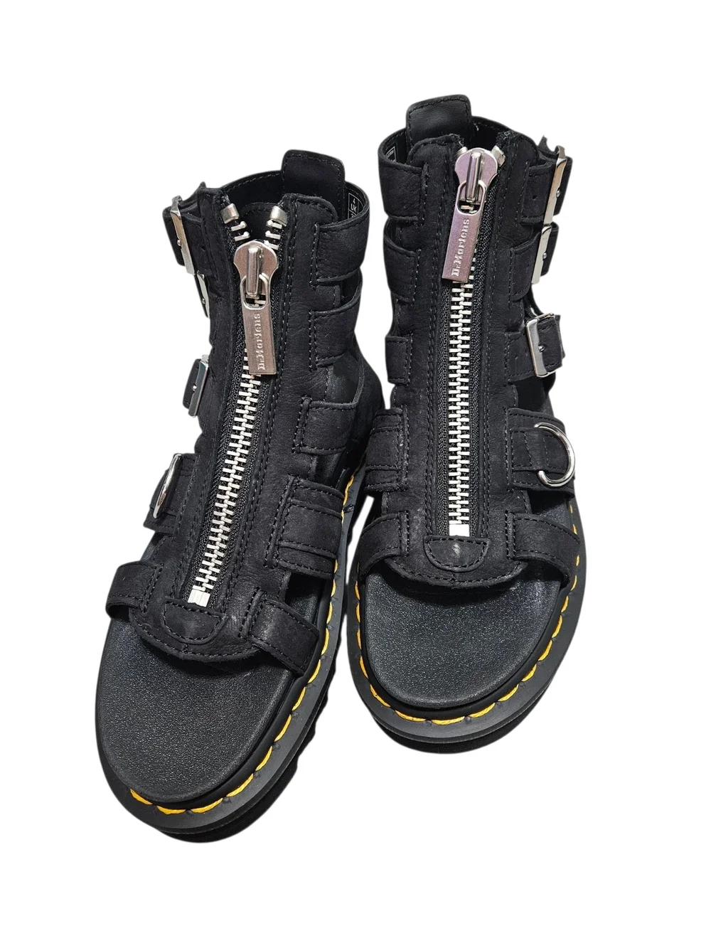 Dr Martens Black Olson Gladiator Platform Sandals NEW